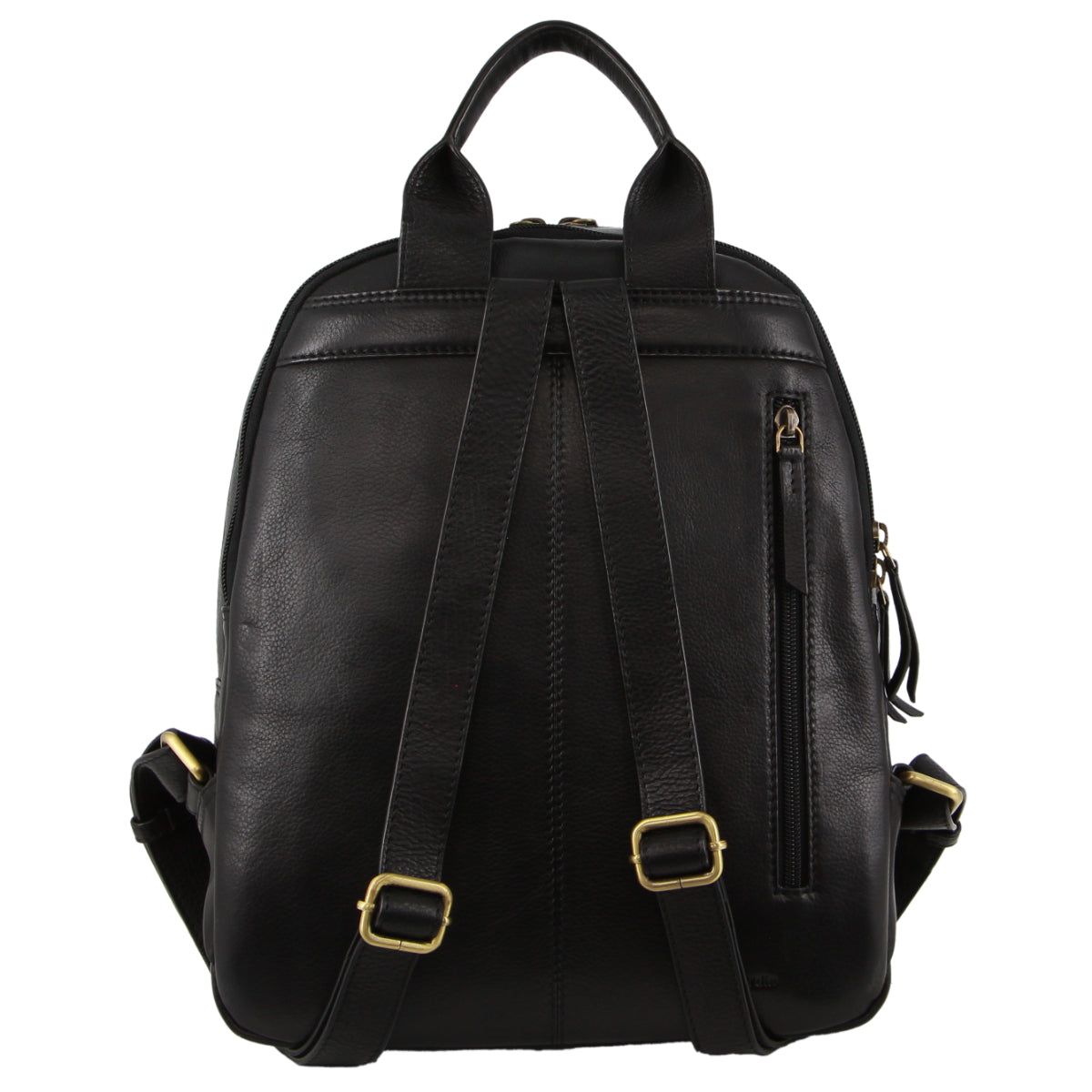 Pierre Cardin Rustic Leather Business Backpack Computer Bag Black | WKMQO0413