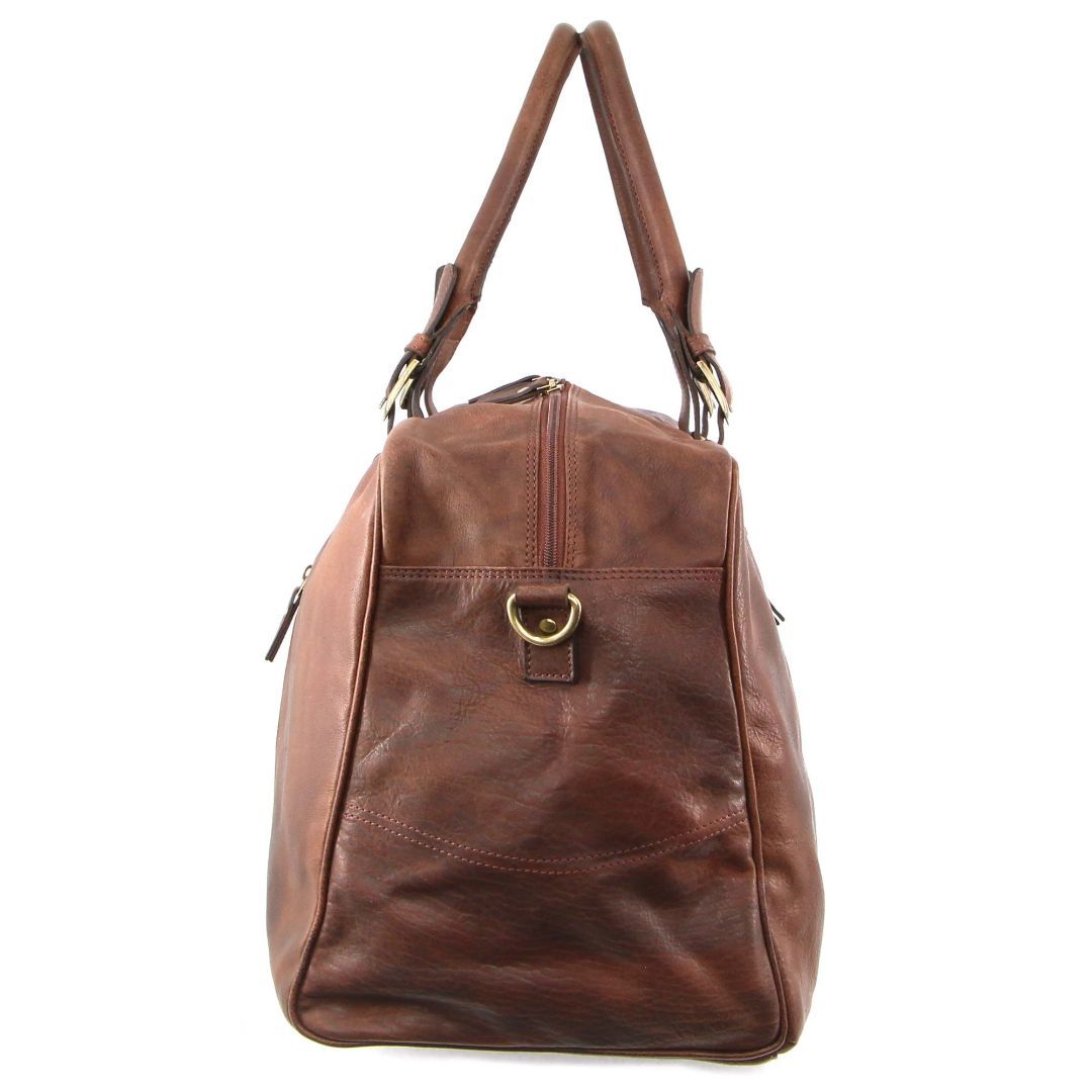 Pierre Cardin Rustic Leather Business Overnight Bag Chocolate | BKOYL4087