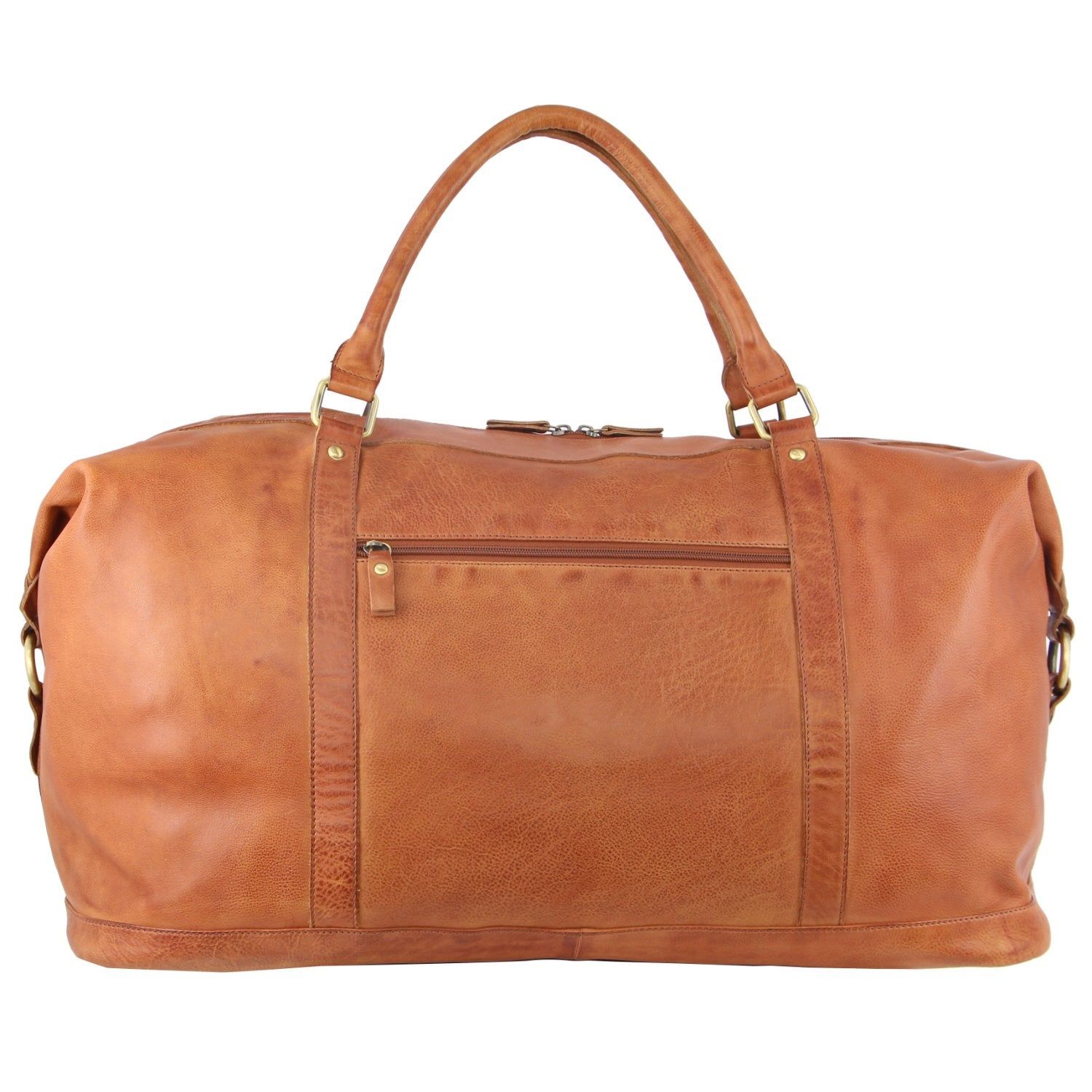 Pierre Cardin Rustic Leather Business Overnight Bag Brown | NQWJH5270