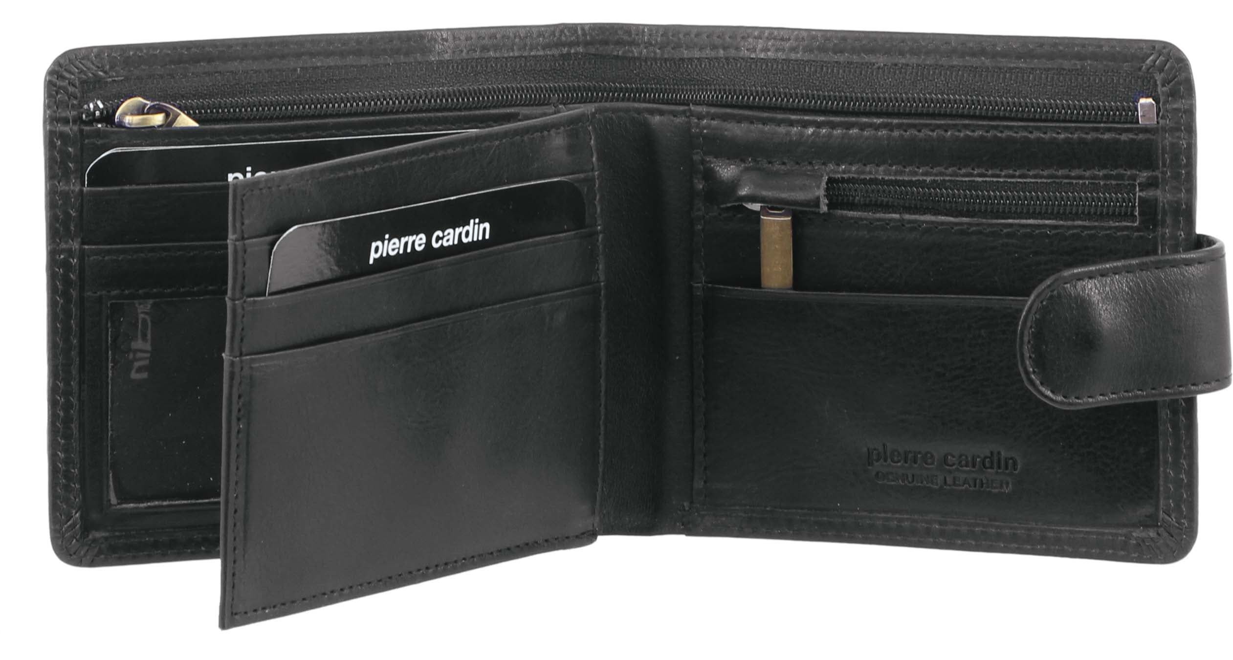 Pierre Cardin Rustic Leather Wallet Black | UQNJK4308