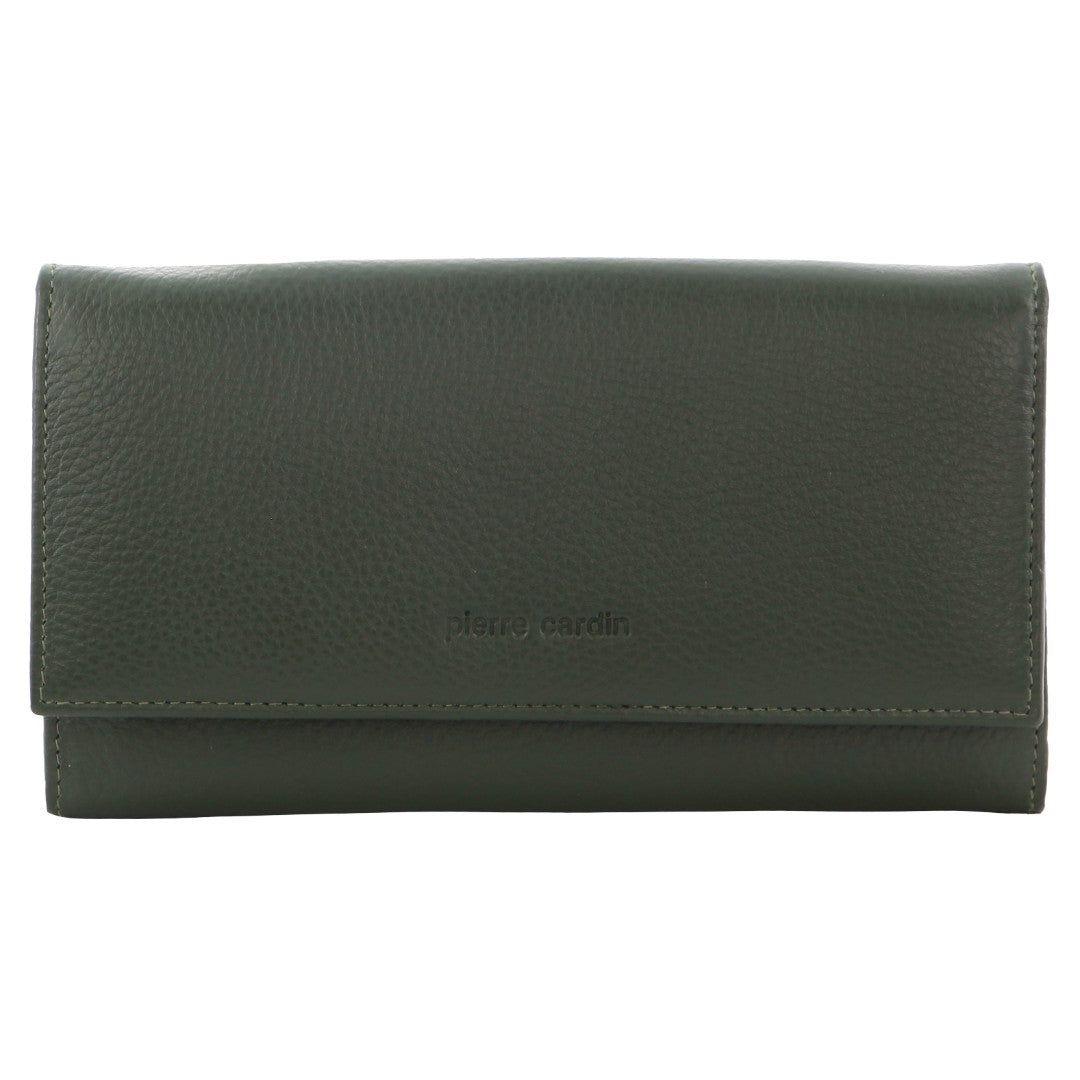 Pierre Cardin Rustic Leather Wallet GrapeLeaf | VDQWS1349