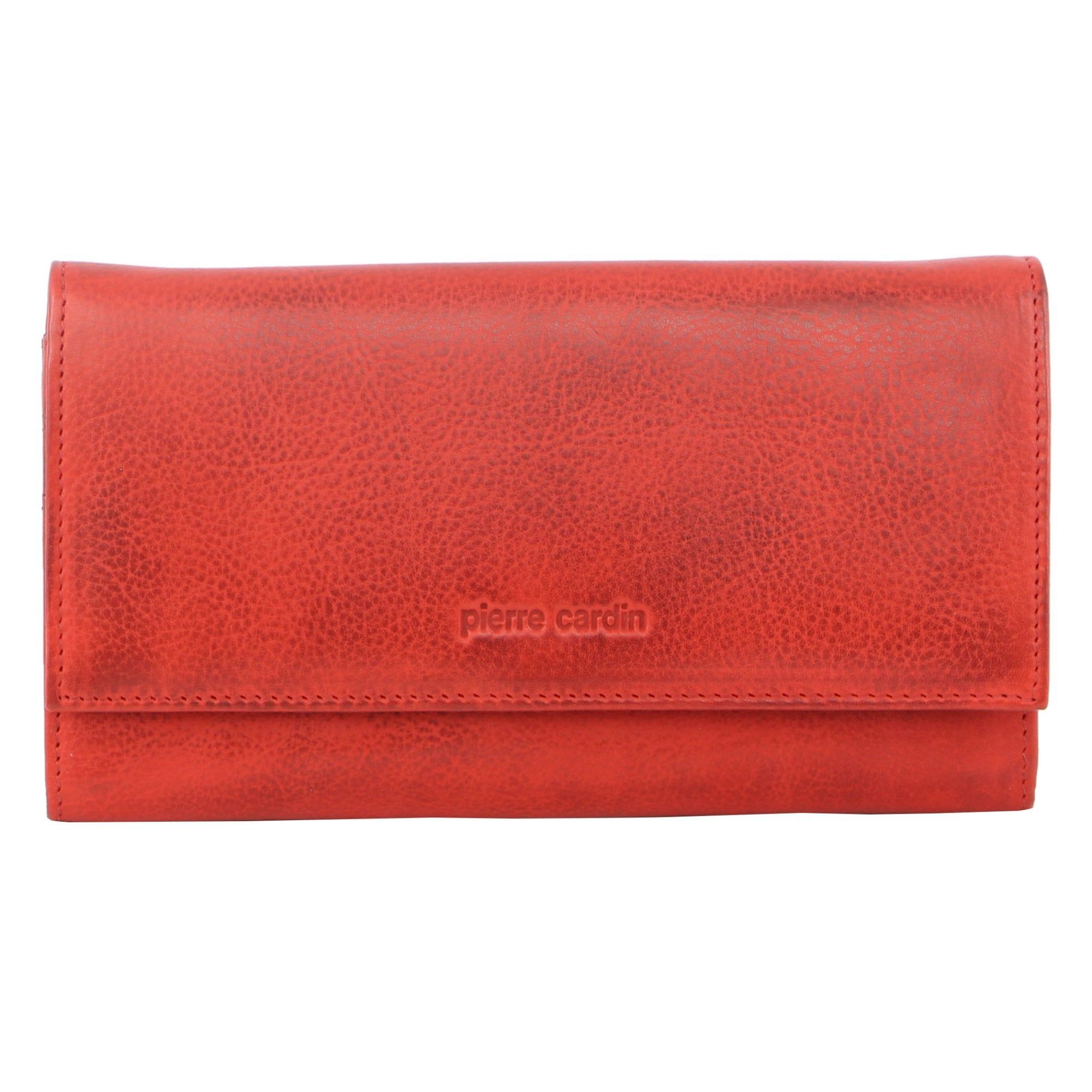 Pierre Cardin Rustic Leather Wallet Red | XPOWL4876