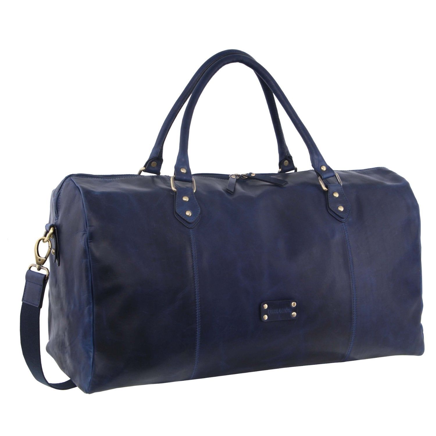 Pierre Cardin Smooth Leather Overnight Bag Midnight | XWTBU9481