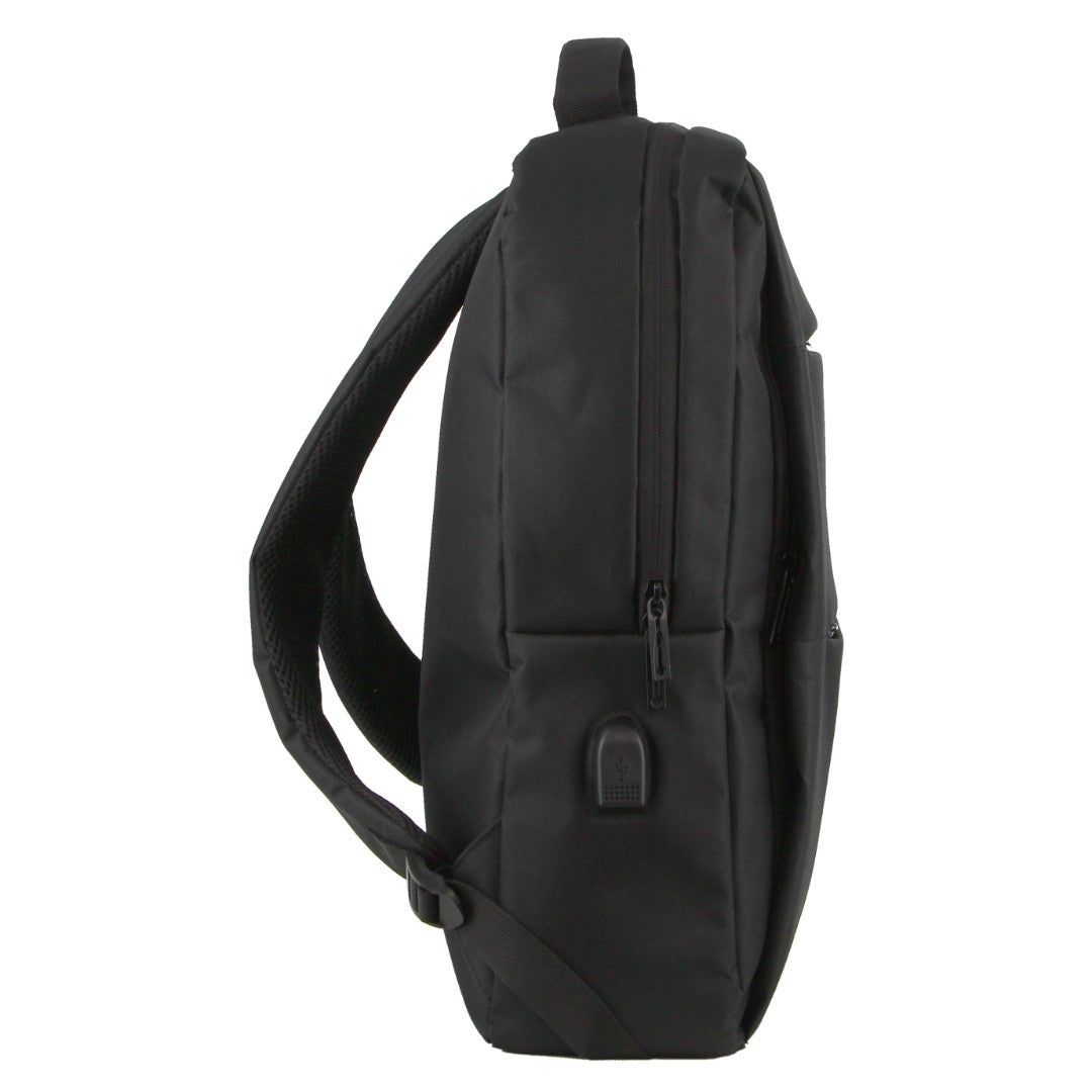 Pierre Cardin Travel & Business Backpack with Built-in USB Port Black | HSVPQ7956