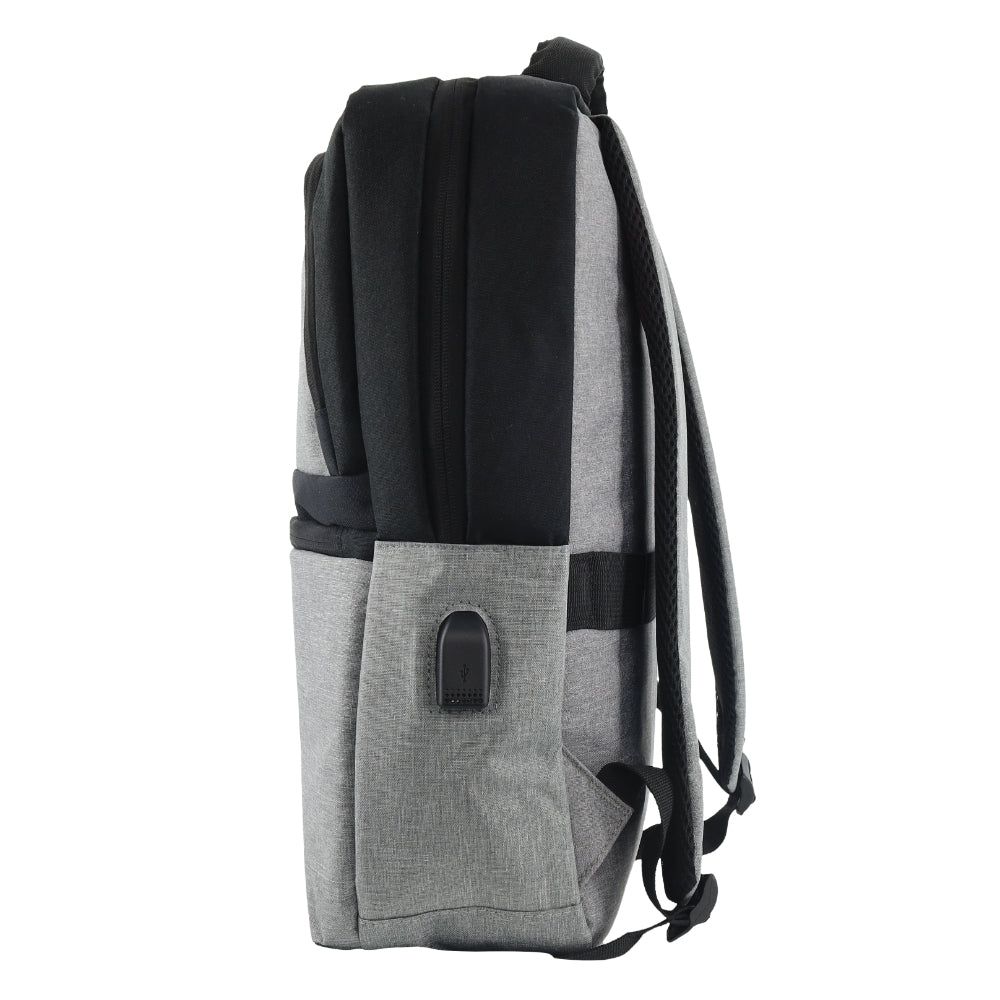 Pierre Cardin Travel & Business Backpack with Built-in USB Port Grey | FOPMH0139