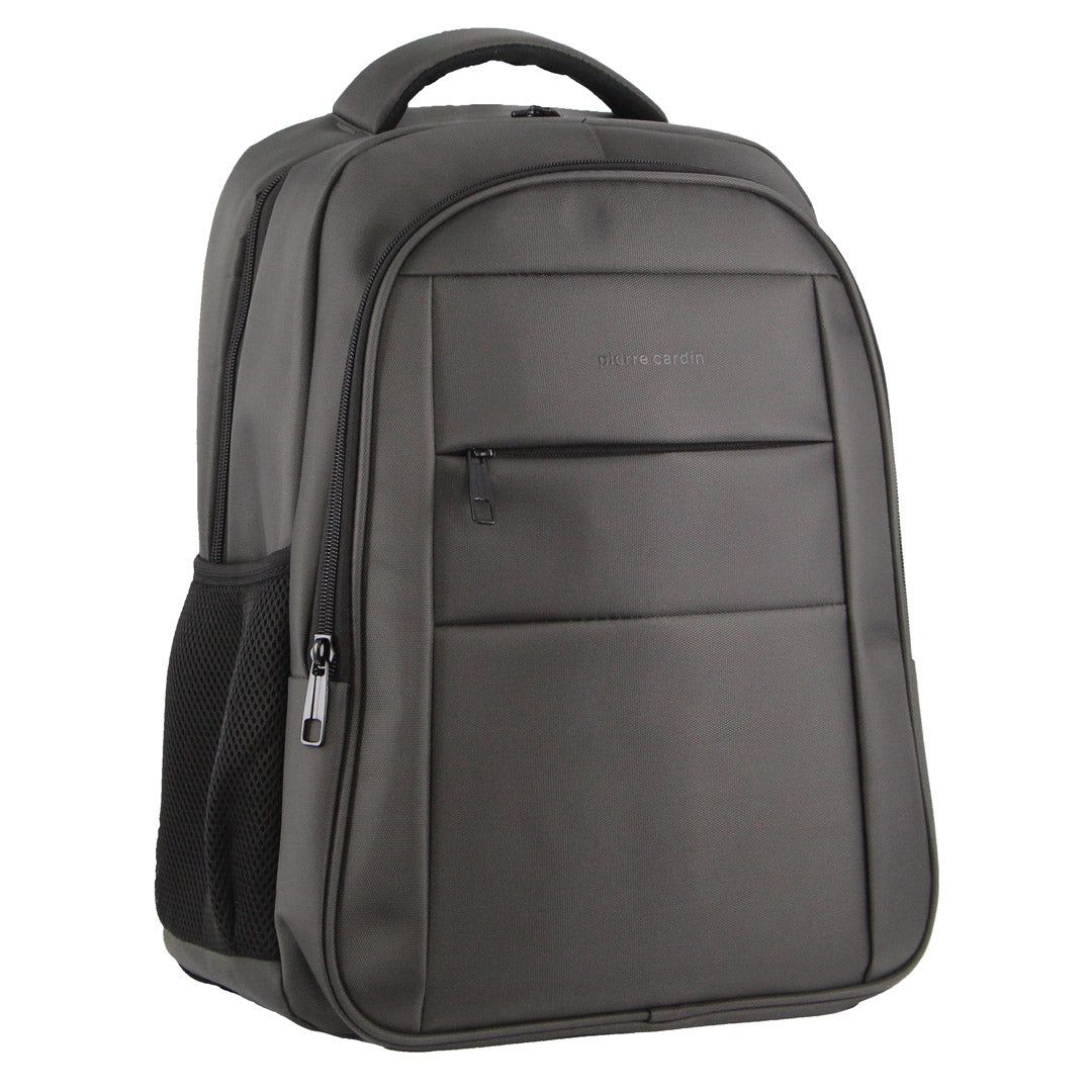 Pierre Cardin Travel & Business Backpack with Built-in USB Port Grey | ZEGKQ1037