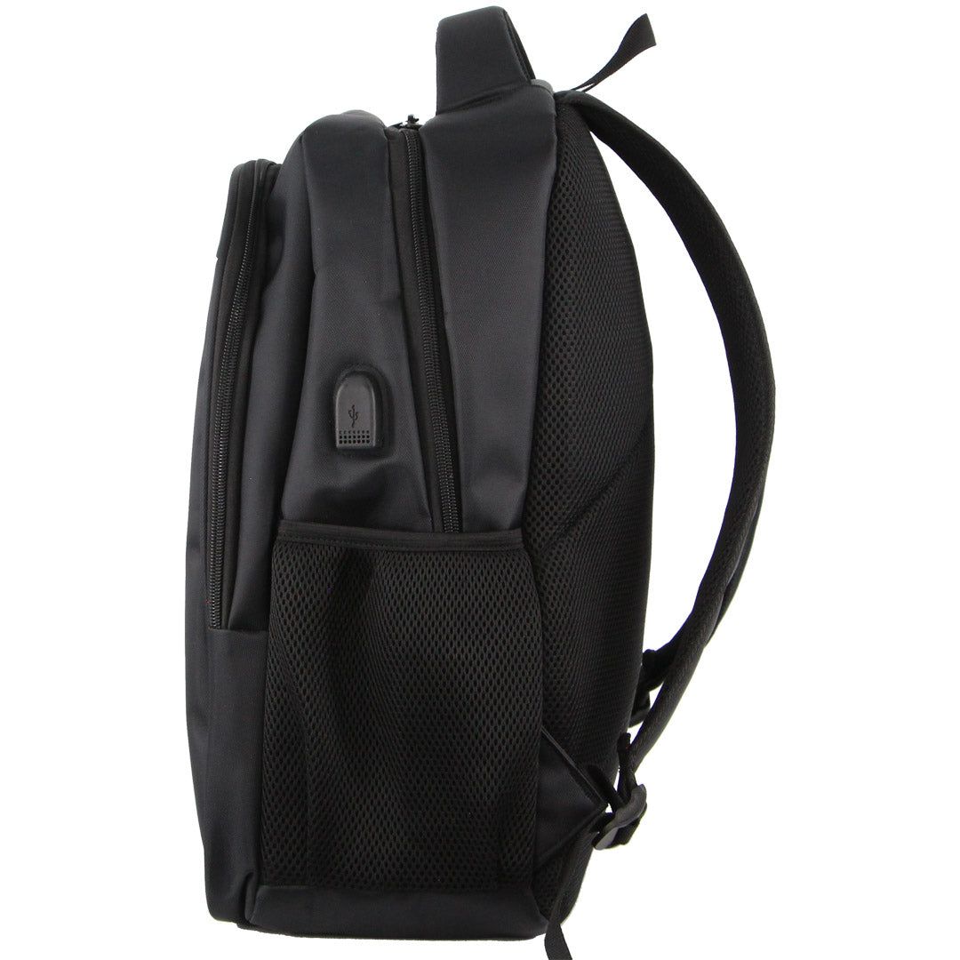 Pierre Cardin Travel & Business Backpack with Built-in USB Port Black | QHWDR0187