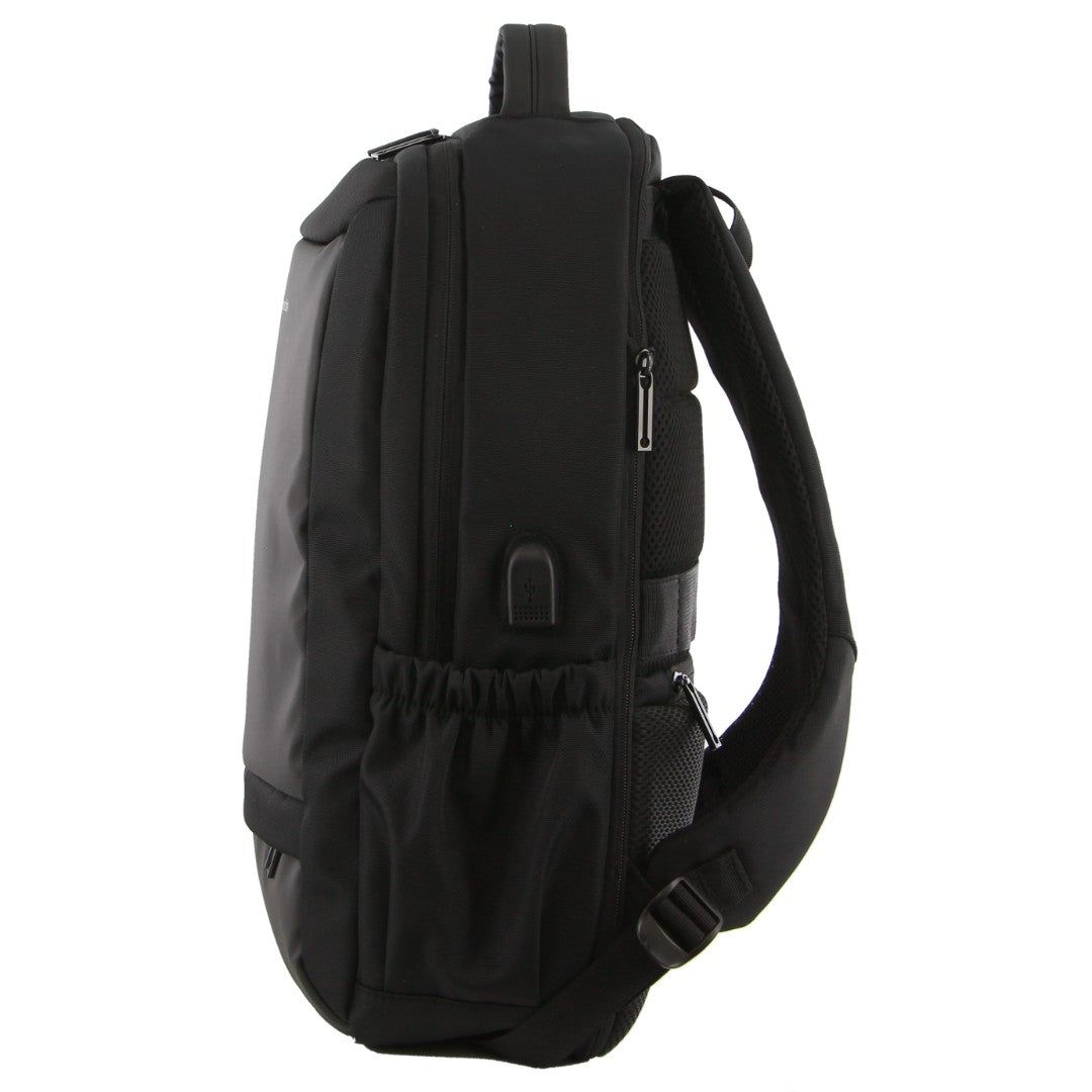 Pierre Cardin Travel & Business Backpack with Built-in USB Port Black | LWTOE9810