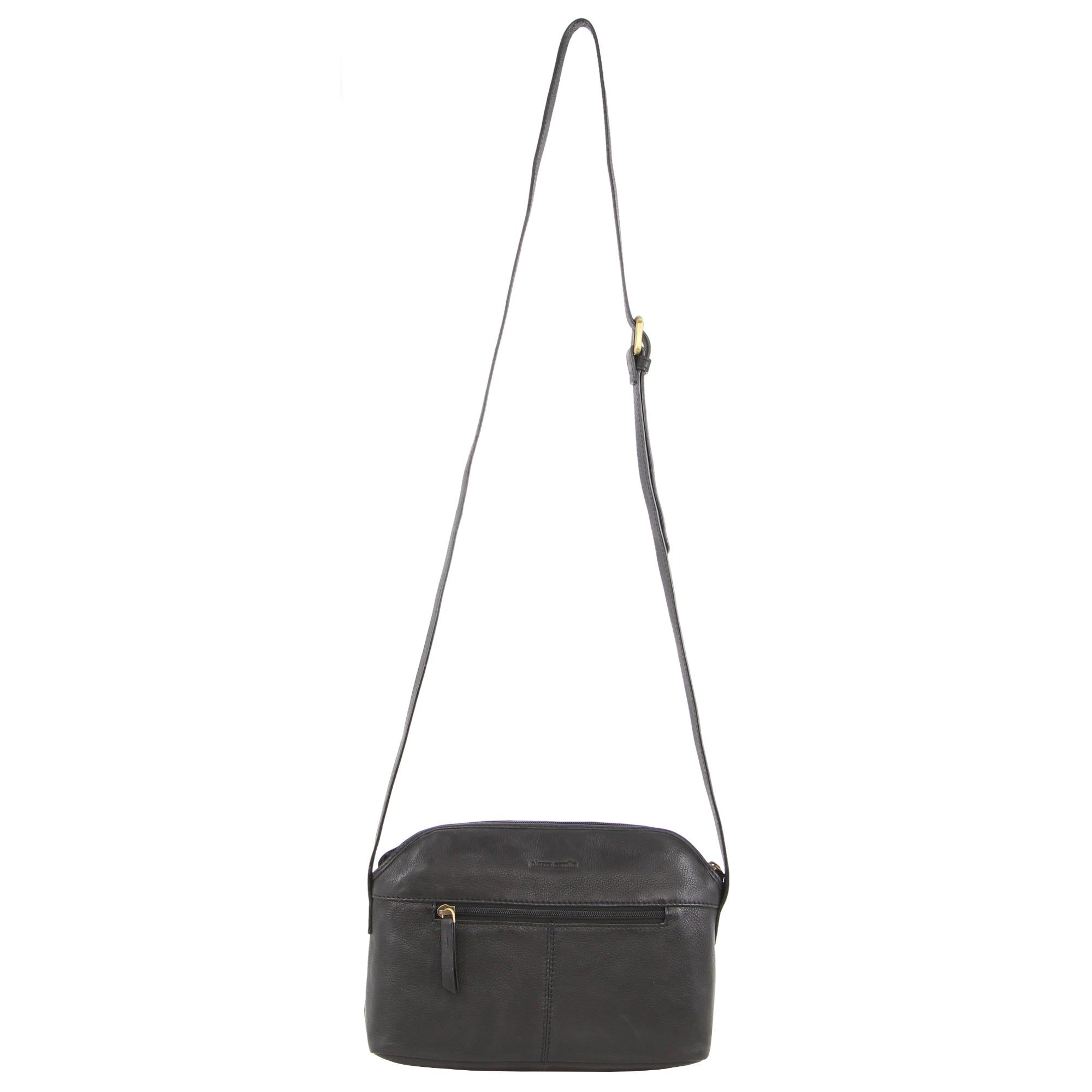 Pierre Cardin Woven Embossed Leather Cross-Body Bag Black | HKWQY8143