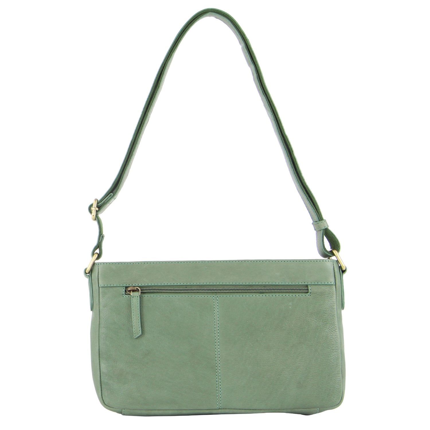 Pierre Cardin Woven Leather Crossbody Bag Green | RVGMT8451