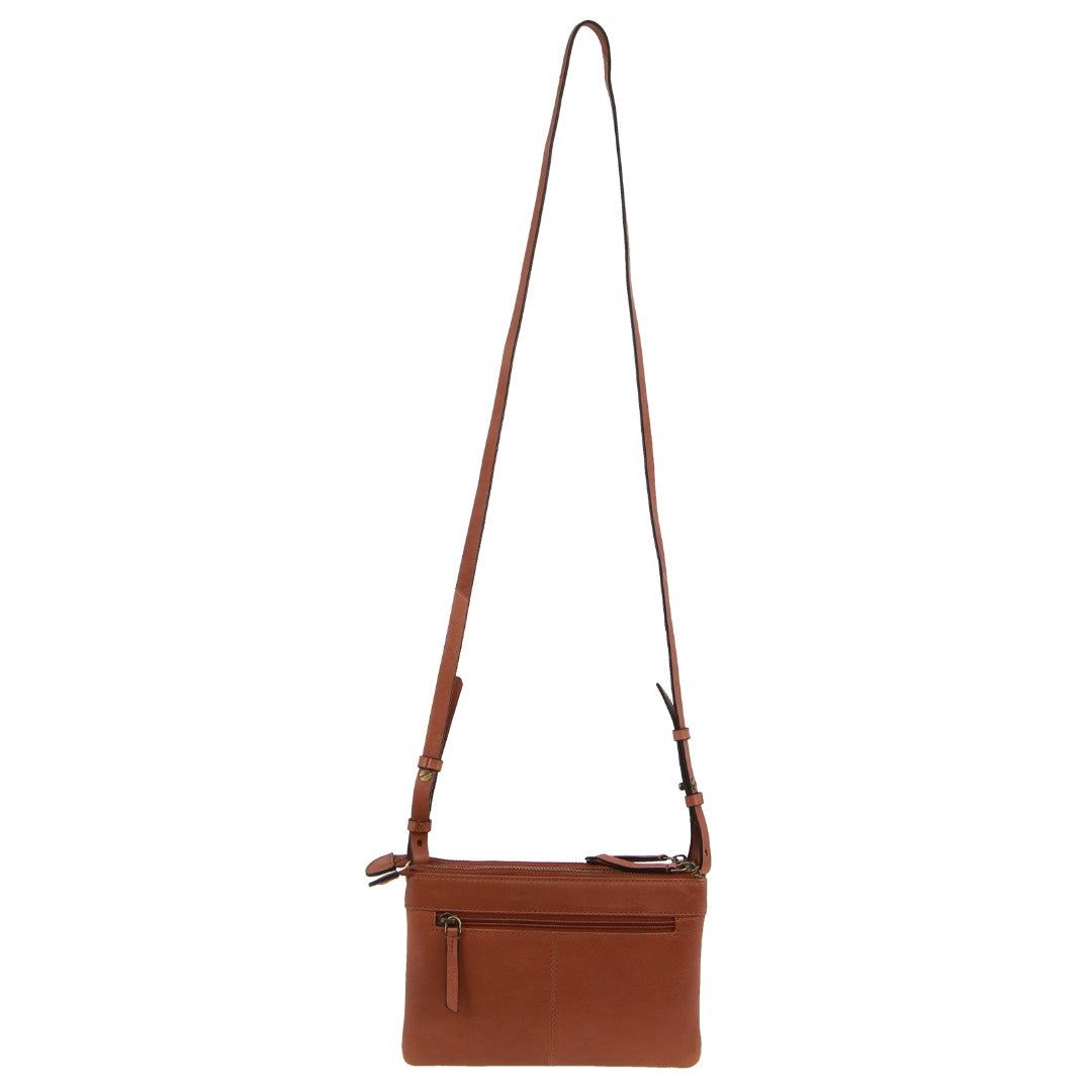 Pierre Cardin leather Pleated-Design Cross-Body Bag Brown | DEZPY4538