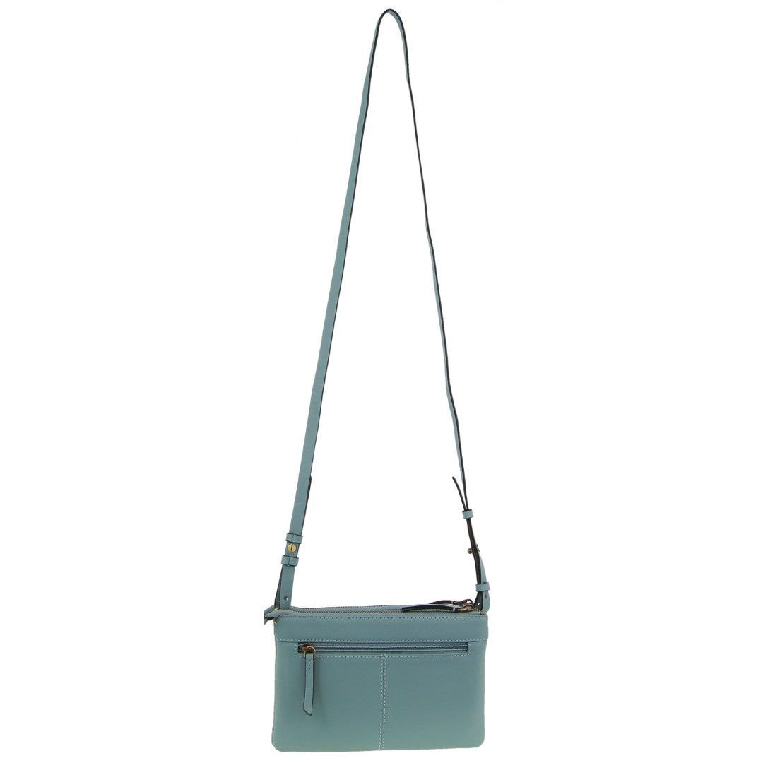 Pierre Cardin leather Pleated-Design Cross-Body Bag Blue | WEFCI0796